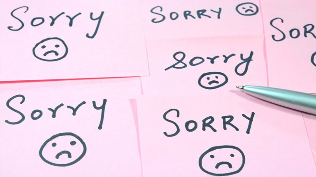 4 cose per cui smettere di chiedere scusa sul lavoro